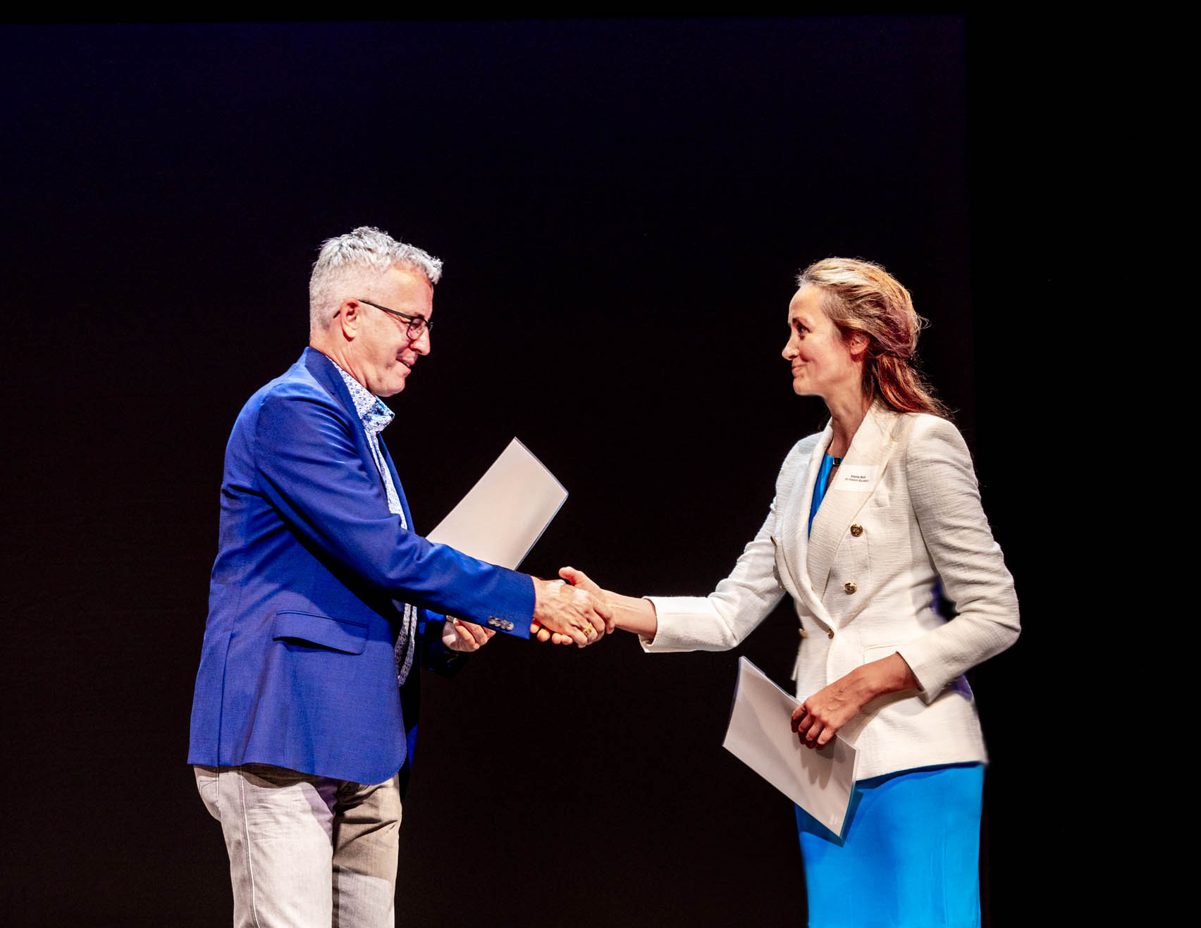 Kölner Kulturpaten Award Ceremony - Atlanta Weiss awarded by Andreas Wolter, Mayor of Cologne - picture by Rendel Freude